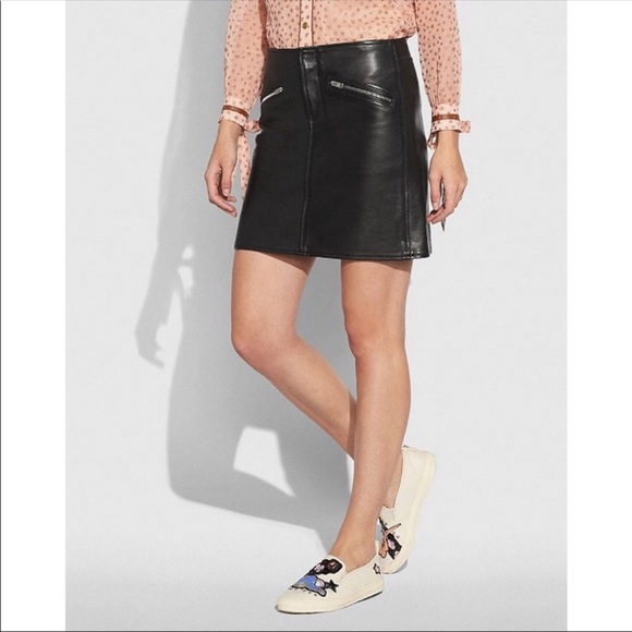 Coach Skirts Coach 941 Leather Mini Skirt Poshmark